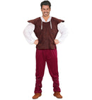 Tavern-Keeper  Shirt With Vest, Pants, Leg Ties 