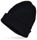 Hat Beanie Black Wool Look