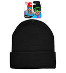 Hat Beanie Black Wool Look