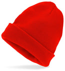 Hat Beanie Red Wool Look