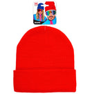 Hat Beanie Red Wool Look