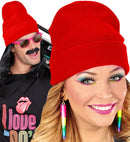 Hat Beanie Red Wool Look