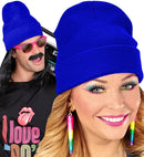Hat Beanie Blue Wool Look