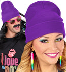 Hat Beanie Purple Wool Look
