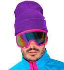 Hat Beanie Purple Wool Look