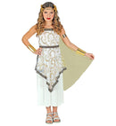 Greek Goddess  Toga Dress, Bracelets, Laurel Wreath 