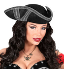 Tricorn With Silver Trim Felt