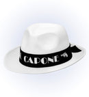 Felt White Al Capone Hat