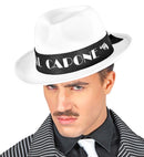 Felt White Al Capone Hat