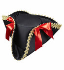 Pirate Tricorn With Gold Trim & Bows