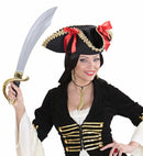 Pirate Tricorn With Gold Trim & Bows