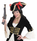 Pirate Tricorn With Gold Trim & Bows