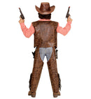 Cowboy  Shirt With Vest, Chaps, Hat 