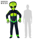 Space Alien  Overalls, Oversized Mask 