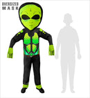 Space Alien  Overalls, Oversized Mask 