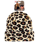 Hat Beanie Animalier Leopard Wool Look