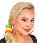 Set Of 8 Neon Hair Ties 4 Colors Ass.