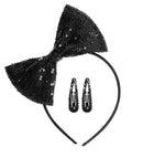 The 80S Sequin Bow Headband & Hair Pins