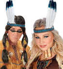 Native Indian Headband With 2 Feathers