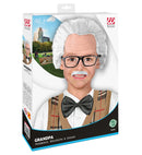 Grandpa Headpiece With Moustache & Glasses In Box