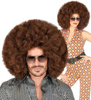 Brown Oversized Afro Wig In Box