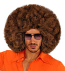 Brown Oversized Afro Wig In Box