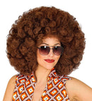 Brown Oversized Afro Wig In Box