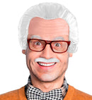 Grandpa Headpiece With Moustache & Glasses In Box