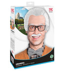 Grandpa Headpiece With Moustache & Glasses In Box