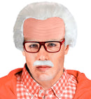 Grandpa Headpiece With Moustache & Glasses In Box