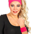 Pair Of Neon Pink Wristbands