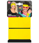 Pair Of Neon Yellow Wristbands