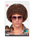 Brown 70S Disco Wig In Polybag