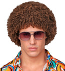Brown 70S Disco Wig In Polybag