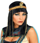 Egyptian Empress Wig With Beaded Snake Headband In Box