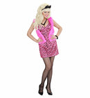 80'S Girl  Dress, Plush Vest, Headband With Bow 