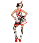 Pierrot Girl  Dress, Ruff, Cuffs, Mini Hat 