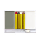 Vampire Makeup Set  4 Makeup Sticks, Grey & White Makeup In Tray, Applicator  - Color Make Up 12 G, Sticks 8 G