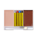 Cowboy Makeup Set  4 Makeup Sticks, Skin & Brown Makeup In Tray, Applicator 