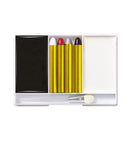 Black & White Makeup Set  4 Makeup Sticks, Black & White Makeup In Tray, Applicator  - Color Make Up 12 G, Sticks 8 G