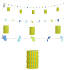 Yellow/Green Lantern Garland Withflowers 3 M
