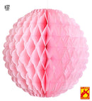 Pink Honeycomb Globe Ø 32 Cm - Flame Retardant