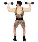 Strong Man  Overalls With Muscle Shirt And Belt, Moustache 