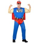 Super Beer Man  Muscle Overalls With Cape, Can Holster Belt, Cap 