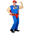 Super Beer Man  Muscle Overalls With Cape, Can Holster Belt, Cap 
