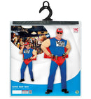 Super Beer Man  Muscle Overalls With Cape, Can Holster Belt, Cap 