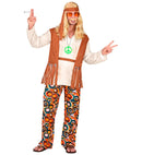 Hippie  Shirt With Vest, Pants, Belt, Headband 