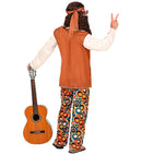 Hippie  Shirt With Vest, Pants, Belt, Headband 
