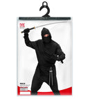 Ninja  Hooded Coat, Pants, Belt, Mask, Arm & Leg Ties 