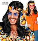 Black 70S Disco Fever Wig With Headband In Box